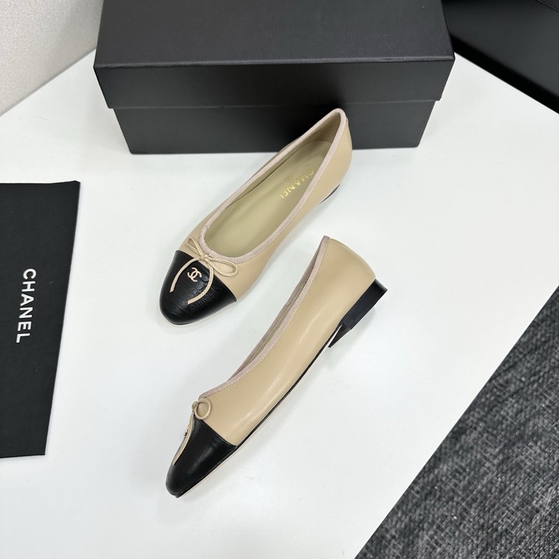 클래식 투톤 슬링백 발레리나 슈즈 001-213095