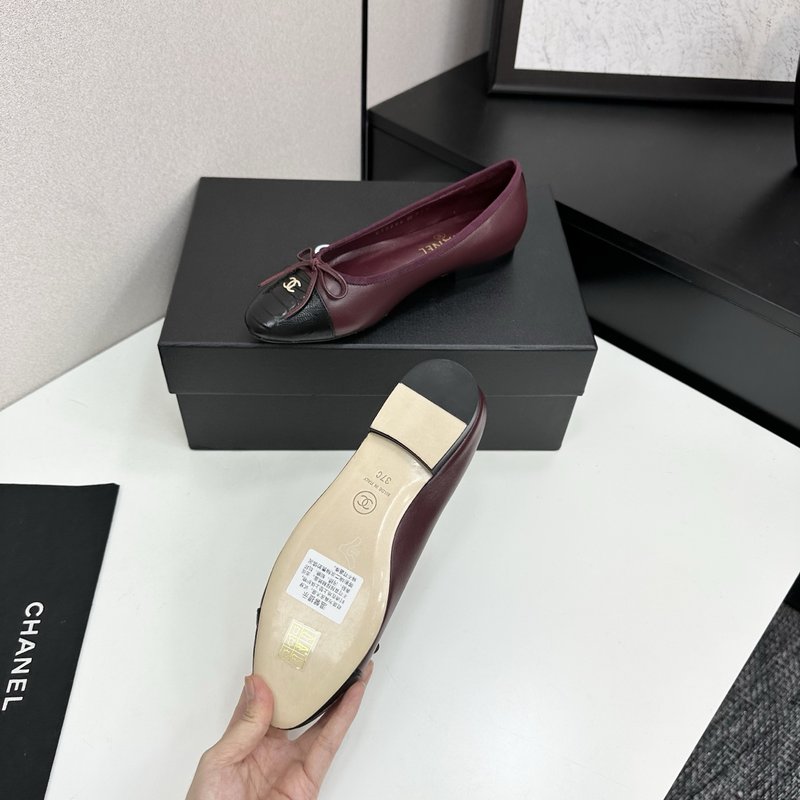 클래식 투톤 슬링백 발레리나 슈즈 001-213101