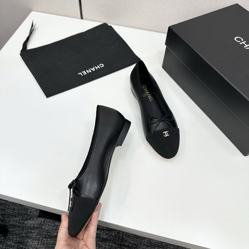 클래식 투톤 슬링백 발레리나 슈즈 001-213103