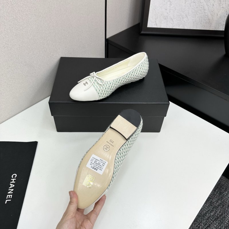 클래식 투톤 슬링백 발레리나 슈즈 001-213105