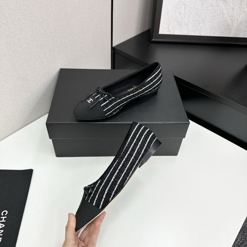 클래식 투톤 슬링백 발레리나 슈즈 001-213106