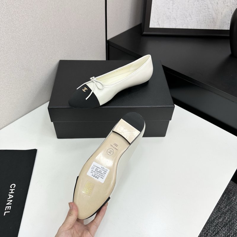 클래식 투톤 슬링백 발레플랫 001-213114