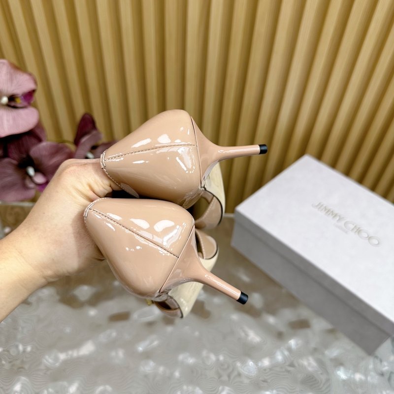 지미 추 클래식 컷아웃 진주 장식 하이힐 001-213266