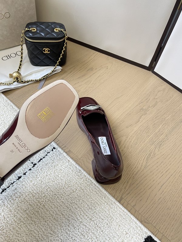지미추 램스킨 플라워 장식 뾰족토 플랫슈즈 001-213269