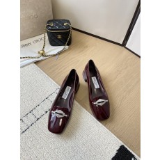 지미추 램스킨 플라워 장식 뾰족토 플랫슈즈 001-213269