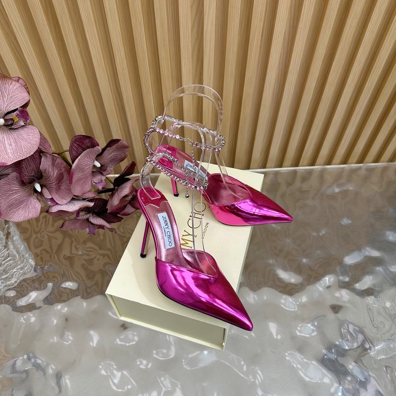 지미추 미러 에나멜 포인트 힐 샌들 001-213272