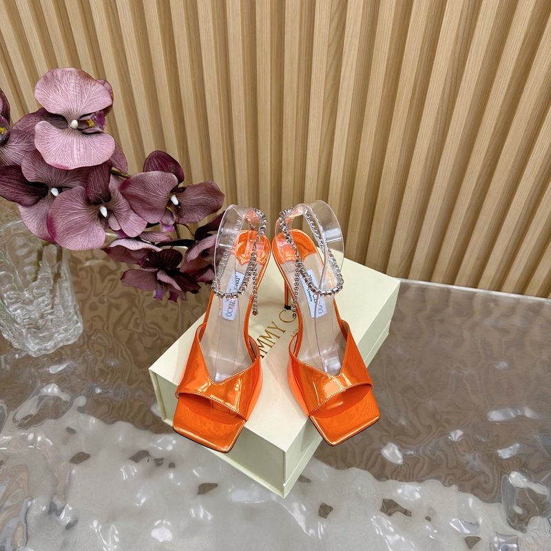 지미추 미러 에나멜 포인트 힐 샌들 001-213276