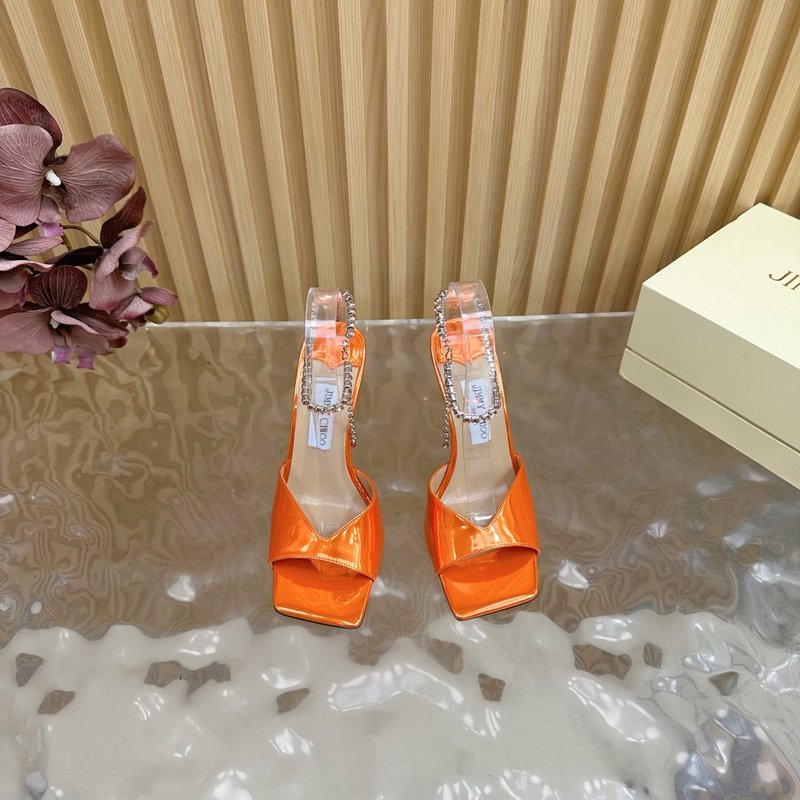 지미추 미러 에나멜 포인트 힐 샌들 001-213276