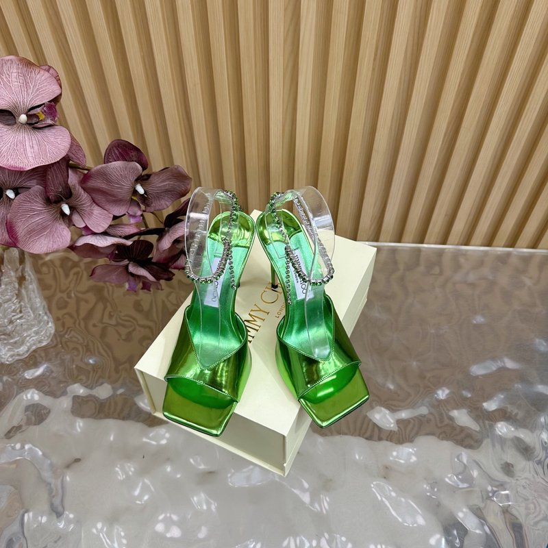 지미추 미러 에나멜 포인트 힐 샌들 001-213277