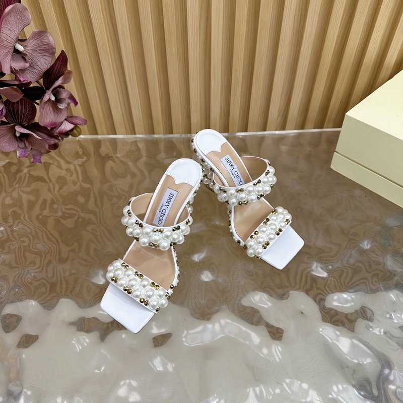 지미추 다이아몬드 스팽글 뾰족구두 힐샌들 001-213281