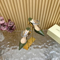지미추 스네이크 프린트 가죽 뾰족구두 힐 샌들 001-213309