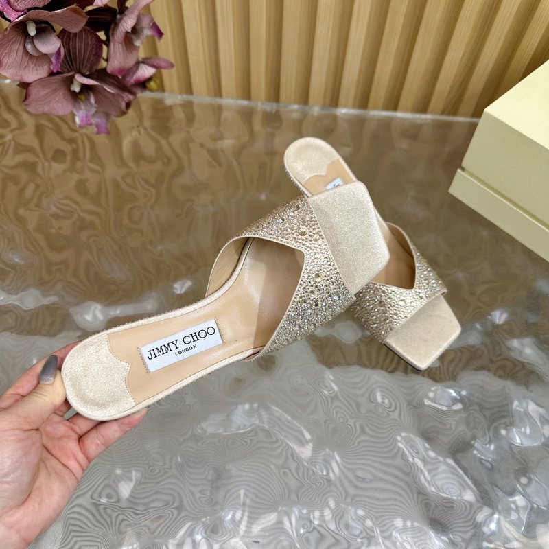 지미추 다이아몬드 스팽클 뾰족구두 힐 샌들 001-213334