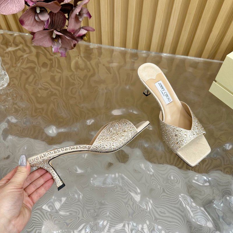 지미추 다이아몬드 스팽클 뾰족구두 힐 샌들 001-213334