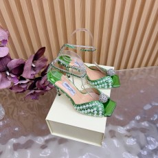 지미추 진주 라인스톤 뾰족구두 힐 샌들 001-213406
