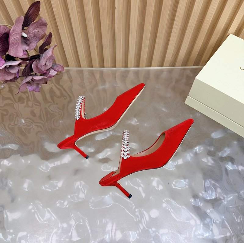 지미추 벨벳 뾰족구두 힐 샌들 001-213409