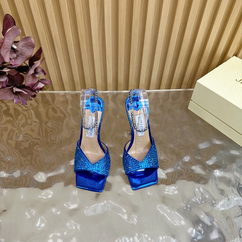 지미추 미러 에나멜 다이아몬드 하이힐 샌들 001-213455