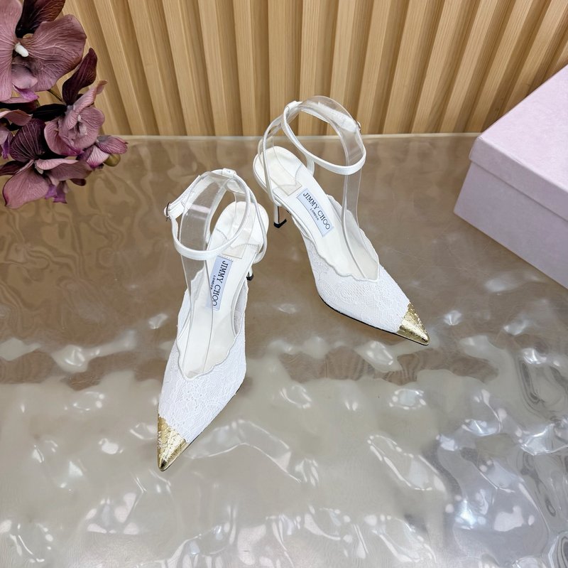 지미추 레이스 메탈 토 하이힐 샌들 001-213495