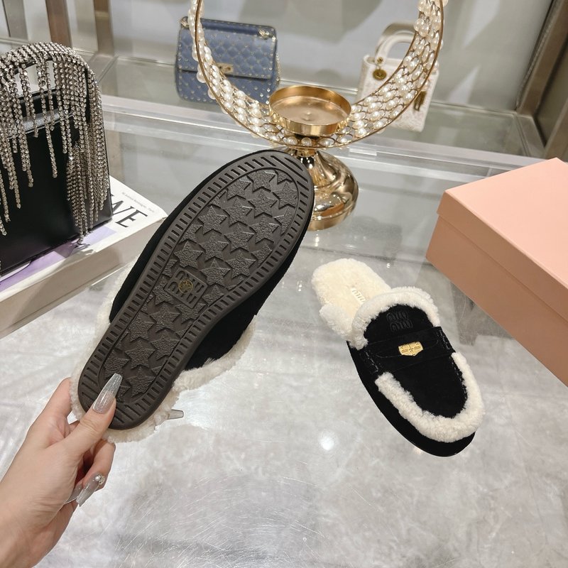 미우미우 울 로퍼 빈티지 패션 슬리퍼 001-213532