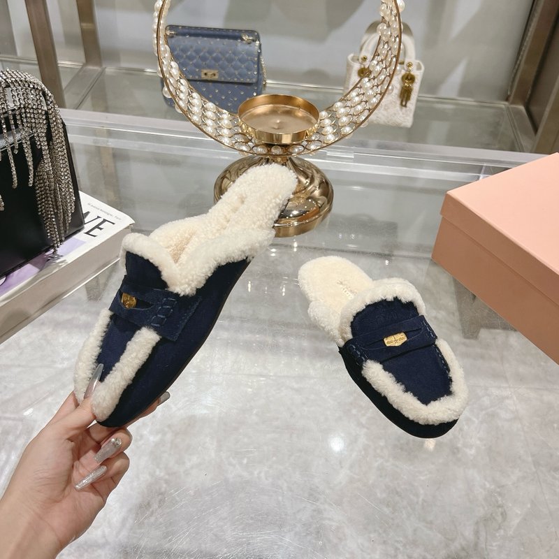 미우미우 울 로퍼 빈티지 패션 슬리퍼 001-213539