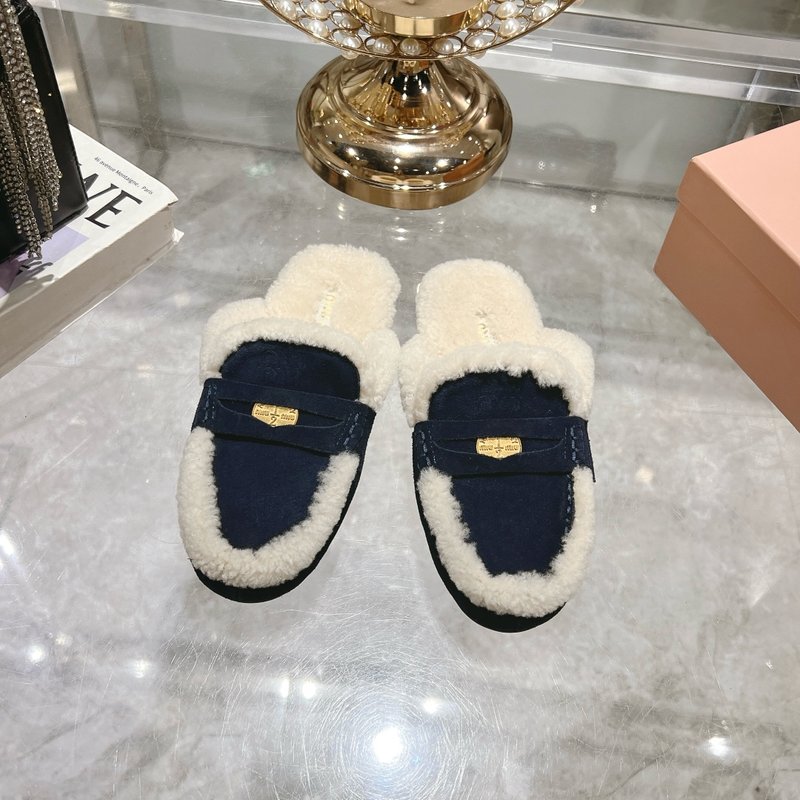 미우미우 울 로퍼 빈티지 패션 슬리퍼 001-213539
