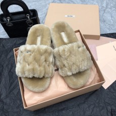 미우미우 가을 겨울 울 슬리퍼 001-213552