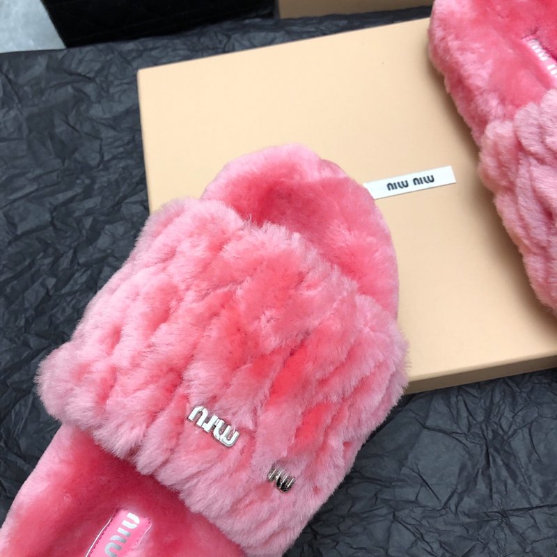 미우미우 가을 겨울 울 슬리퍼 001-213553