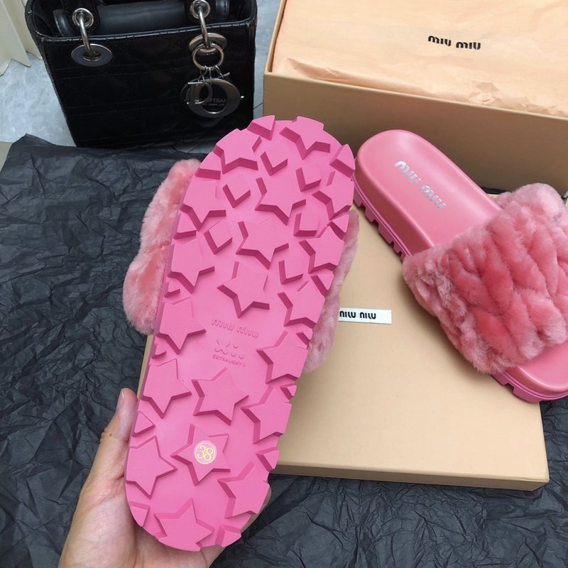 미우미우 가을 겨울 울 슬리퍼 001-213556