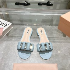 미우미우 스프링 썸머 다이아몬드 원스트랩 슬리퍼 001-213612
