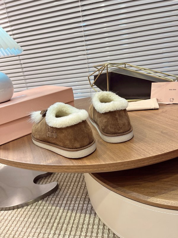 미우미우 프링지 퍼 로퍼 부츠 001-213658