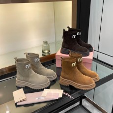 미우미우 스웨이드 울 부츠 001-213666