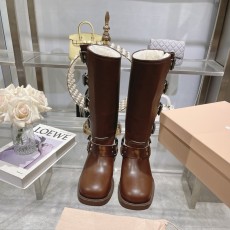 레트로 마블링 소가죽 하이 부츠 001-213668