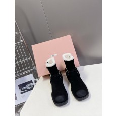 미우미우 가을 겨울 투톤 소양털 안감 부츠 001-213671