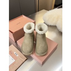 미우미우 겨울 신상 순모 울 스노우 부츠 001-213676