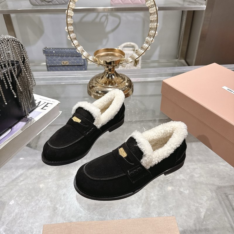 빈티지 울 로퍼 플랫 편안하고 스타일리시한 001-213677