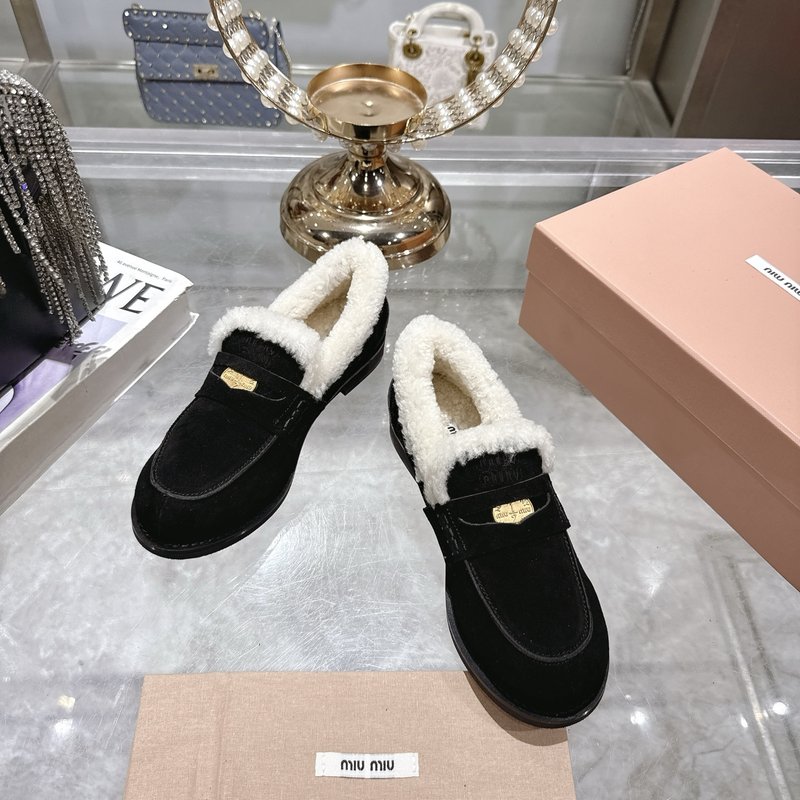 빈티지 울 로퍼 플랫 편안하고 스타일리시한 001-213677