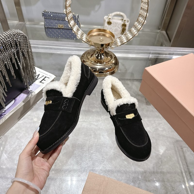 빈티지 울 로퍼 플랫 편안하고 스타일리시한 001-213677