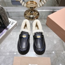 레트로 울 로퍼 플랫 여성화 001-213678