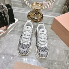 미우미우 메쉬 두꺼운 밑창 독일군 훈련화 캐주얼 운동화 001-213716