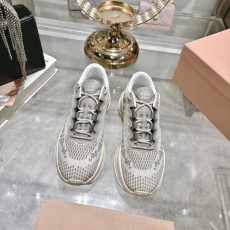 미우미우 메쉬 두꺼운 밑창 트레이닝 스니커즈 001-213717