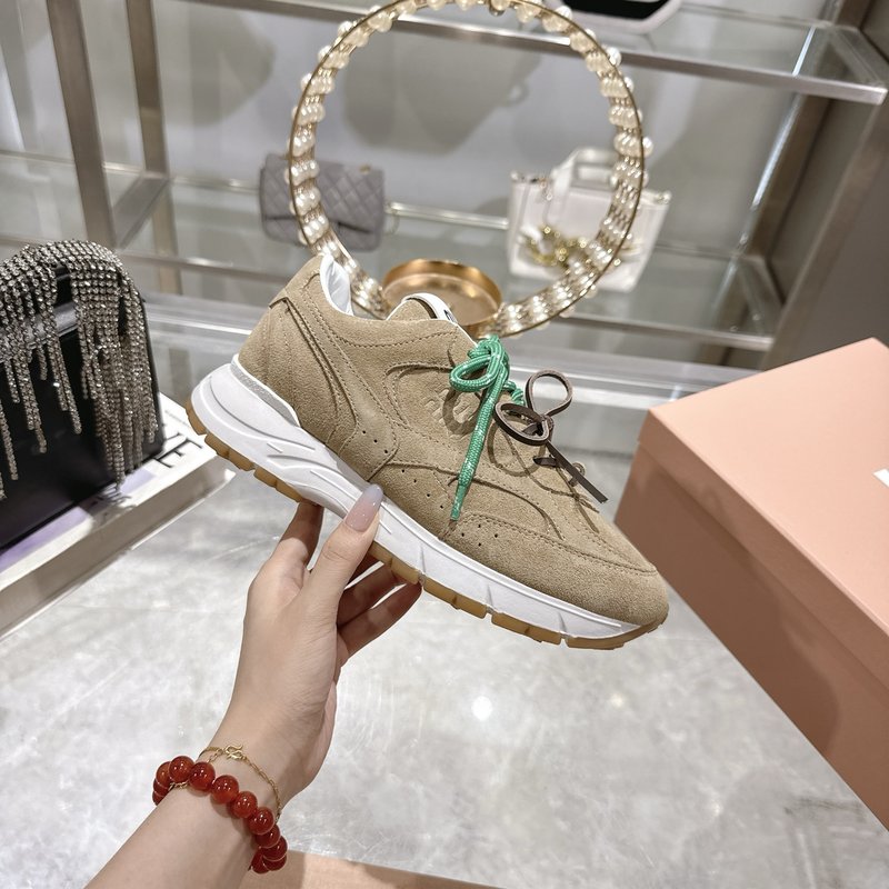 미우미우 레트로 빈티지 두꺼운 밑창 캐주얼 운동화 001-213733