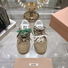 미우미우 레트로 빈티지 두꺼운 밑창 캐주얼 운동화 001-213733