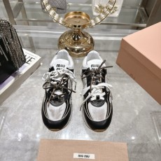 미우미우 레트로 빈티지 두꺼운 밑창 캐주얼 운동화 001-213735