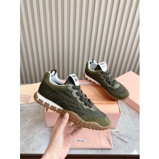 미우미우 두꺼운 밑단 캔버스 캐주얼 운동화 001-213765
