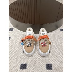 미우미우 리얼 퍼 스웨이드 플랫폼 슈즈 001-213773