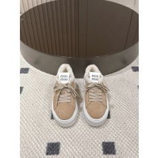MIUMIU 리얼 퍼 스웨이드 플랫폼 슈즈 001-213776