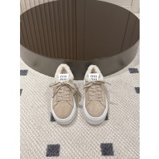 MIUMIU 리얼 퍼 스웨이드 플랫폼 슈즈 001-213777