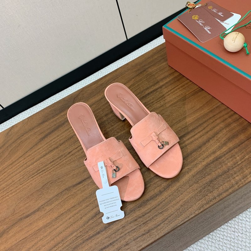 스웨이드 미들힐 레더 슬리퍼 001-213802
