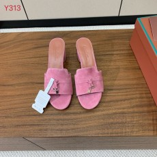 로로피아나 양경피 미들힐 슬리퍼 001-213804