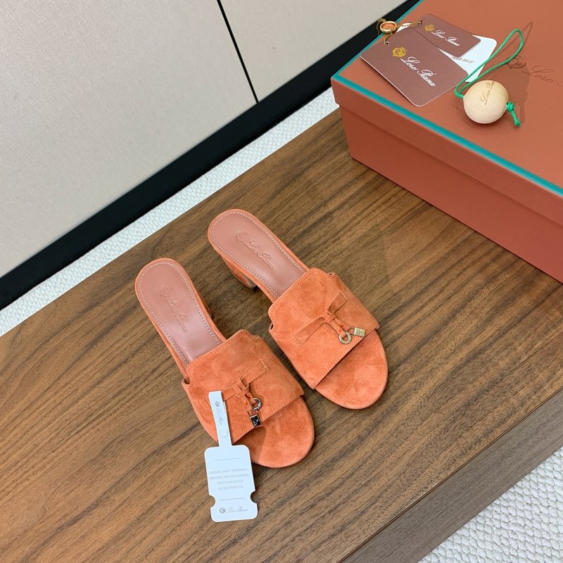 스웨이드 미들힐 레더 슬리퍼 001-213806