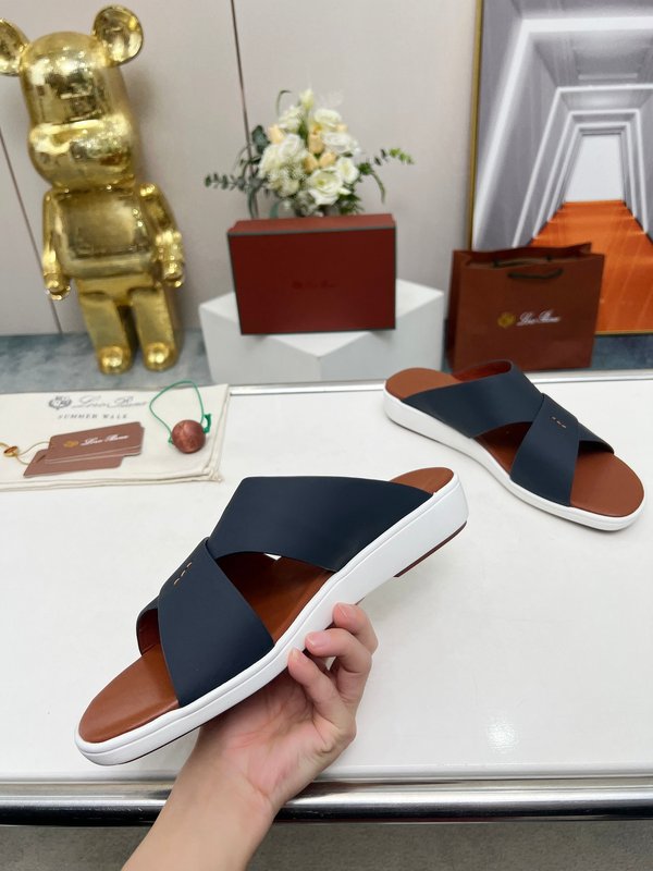 로로피아나 수입 실크 송아지 가죽 샌들 001-213955